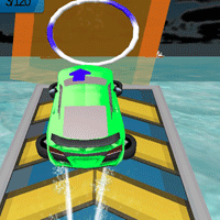 Floating Water Surfer Car Driving Beach Racing